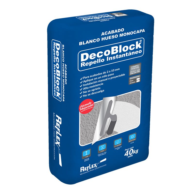 DecoBlock Blanco Hueso Fino 40 KG